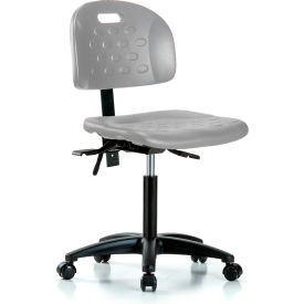 Medium Bench Height Chair, Low Back, 19-3/4" - 27-1/2"H Seat, Gray