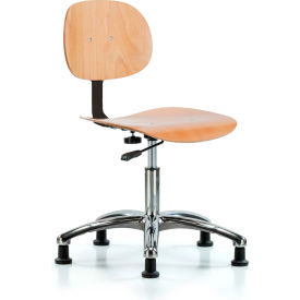 Desk Height Chair, Low Back, 16-1/4" - 21-1/2"H Seat, Brown
