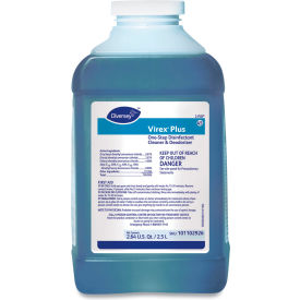 Virex Plus One-Step Disinfectant Cleaner, Unscented Scent, 2.5 L Bottle, 2/Case