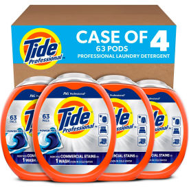 Professional Commercial Power Pods, Unscented, 63 Liquid Pods/Tub, 4 Tubs/Case