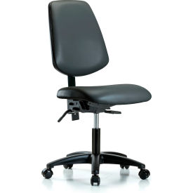 Desk Height Chair, Mid Back, 18" - 23"H Seat, Black