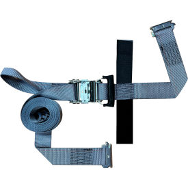 Snap-Loc E-Track Tie Down Ratchet Strap, Steel/Polyester