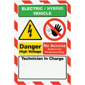 "Suction Mount Sign, 7"W x 1"D x 10"H, Red/Blk/White/Green/Yellow"