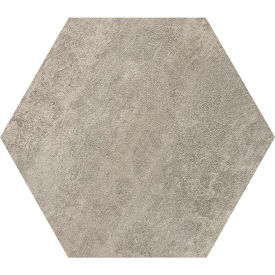 Self Adhesive Hexagon Vinyl Floor Tile, 9" x 10-3/8", Graphite, 20 Pack