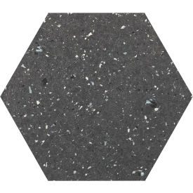 Self Adhesive Hexagon Vinyl Floor Tile, 9" x 10-3/8", Galaxy, 20 Pack