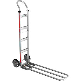 Aluminum Snack Hand Truck with U-Loop Handle, Mold-On Rubber Wheels, 500 lb. Capacity