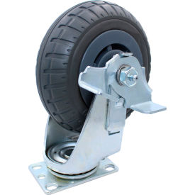 6" Extreme-Duty Synthetic Rubber Swivel Caster with Brake, 400 lb. Capacity