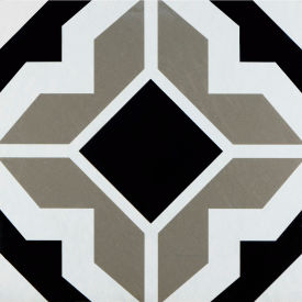Retro Self Adhesive Vinyl Floor Tile, 12" x 12", Onyx Star, 20 Pack