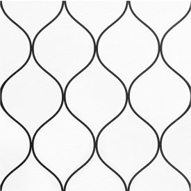 Retro Self Adhesive Vinyl Floor Tile, 12" x 12", Scallop, 20 Pack