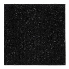 Self Adhesive Carpet Floor Tile, Solid, 19-11/16"L x 19-11/16"W x 1/8"H, Jet, 12 Pack
