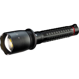 LED Rechargeable Dual-Power Flashlight, 15000 Lumens, Black