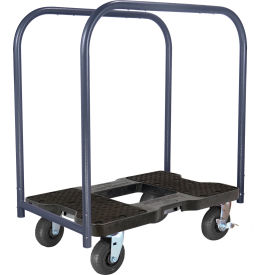 Extreme-Duty E-Track Panel Cart Dolly, 6" Casters, 1600 lb. Capacity, Black