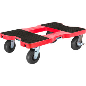Extreme-Duty E-Track Dolly, 6" Casters, 1600 lb. Capacity, Red