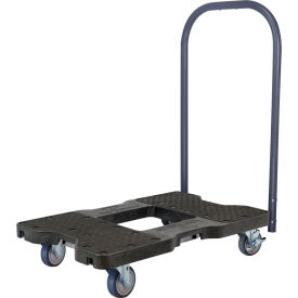 General Purpose E-Track Push Cart Dolly, 4" Casters, 1200 lb. Capacity, Black