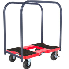 Extreme-Duty E-Track Panel Cart Dolly, 6" Casters, 1600 lb. Capacity, Red