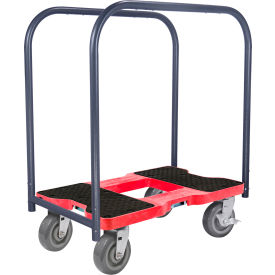 Super-Duty E-Track Panel Cart Dolly, 6" Casters, 1800 lb. Capacity, Red