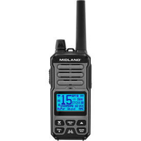 GXT GMRS Two-Way Radio, Analog, 5 Watt, 99 Channels, 462.5500-467.7125 MHz, Black/Gray