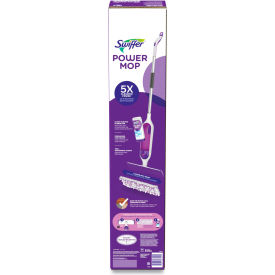 PowerMop Starter Kit, 26" Silver Aluminum Handle, 15-3/8" x 5-5/16", White/Purple