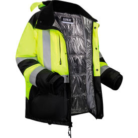 Hi-Vis Jacket with Heat Reflective Lining, Class 3, 4XL, Lime