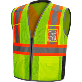 Class 2 Hype-Lite Safety Vest with X Back, XL/3XL, Lime