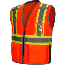 Class 2 Hype-Lite Safety Vest with X Back, 4XL/5XL, Orange