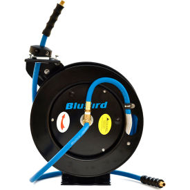 Single Arm Spring Return Air Hose Reel, 300 PSI, 3/8" ID x 25'L