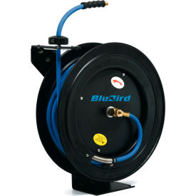 Single Arm Spring Return Air Hose Reel, 300 PSI, 1/2" ID x 50'L