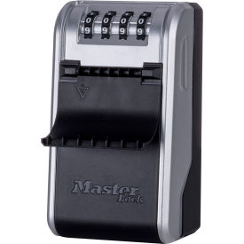Wall Mount Lock Box, 3"W x 2-3/16"D x 5-3/8"H, Black