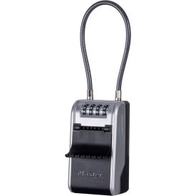 Cable Lock Box, 3"W x 2-3/16"D x 11-1/8"H, Black