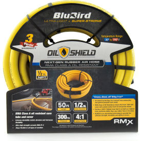 Rubber Air Hose Assembly, 1/2" ID x 50'L