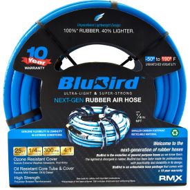 Rubber Air Hose Assembly, 1/4" ID x 25'L