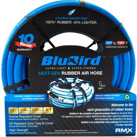Rubber Air Hose Assembly, 1/4" ID x 50'L