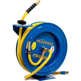 Heavy Duty Single Arm Spring Return Air Hose Reel, 300 PSI, 1/2" ID x 50'L