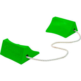 Aviation Wheel Chock, Polyurethane, Roped Pair, 5-1/2"L x 4-1/2"W x 2-1/2"H