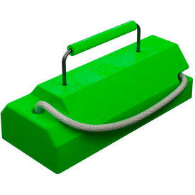 Aviation Wheel Chock w/ Locking Rope, Polyurethane Cable Handle, 14-1/2"L x 6"W x 4"H