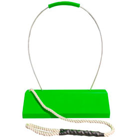 Aviation Chock, Loop Rope & Rubber Pad, Ergo PU Cable Handle, 19-1/2"L x 7-1/2"W x 6"H