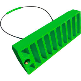 Aviation Wheel Chock with Loop Rope, Ergo PU Cable Handle, 20"L x 8"W x 6-1/2"H