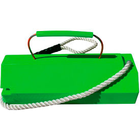 Aviation Wheel Chock with Loop Rope, Polyurethane Cable Handle, 20"L x 8"W x 6-1/2"H