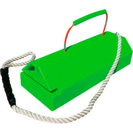 Aviation Wheel Chock w/ Loop Rope, Rubber Pad, PU Cable Handle, 20"L x 8"W x 6-1/2"H