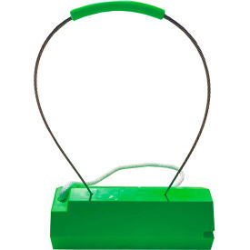 Aviation Chock with Locking Rope, Rubber Pad, Ergo PU Cable Handle, 20"L x 8"W x 7"H