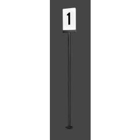 Pole Mounted Backlit Panel Register Light, 48" Black Post, Pack of 6