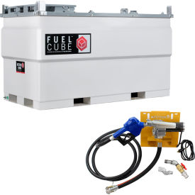 FuelCube Diesel Fuel Storage Tank w/ 115V Pump Kit & Level Gauge, 528 Gal. Cap.