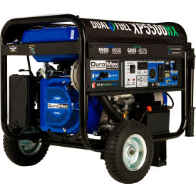 Dual Fuel Portable Generator with Electric/Recoil Start, Gasoline/LP, 4500 Rated Watts
