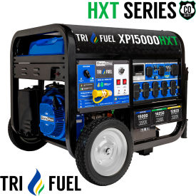 Portable Generator with Electric Start, Gasoline/LP/Natural Gas, 12000 Rated Watts