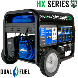 Dual Fuel Portable Generator with Electric Start, Gasoline/LP, 12000 Rated Watts