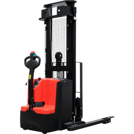 Mobile ECO Walkie Straddle Self-Propelled Stacker 3-Stage Mast, 4000 lb. Capacity