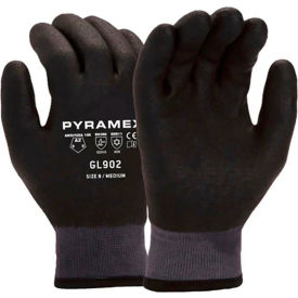 Insulated Cut Resistant Dipped Gloves, HPT Coated, ANSI A3, L, Black