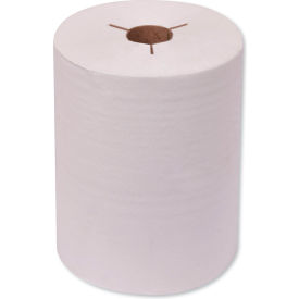 Universal Hand Towel Roll, Notched, 1-Ply, 8"W x 425'L, Natural White, 463/Roll, 12 Rolls