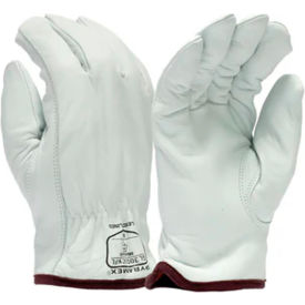 Insulated Premium Goatskin Drivers Gloves, Keystone Thumb, S, White