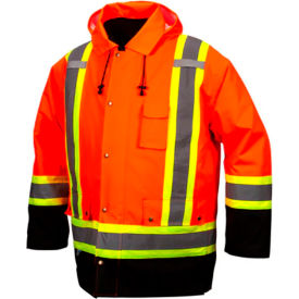 7-In-1 Parka Jacket, XL, Hi-Vis Orange
